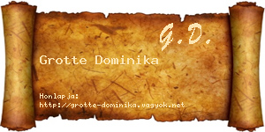 Grotte Dominika névjegykártya